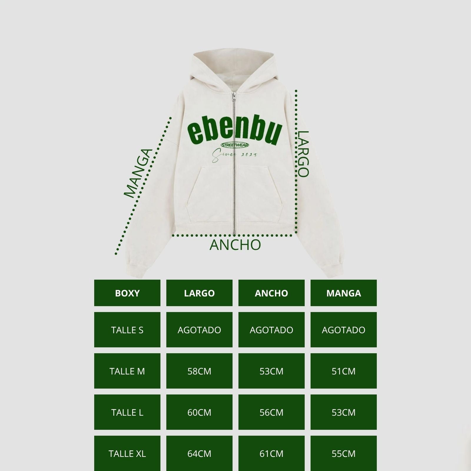 Campera Boxy "Cesped"