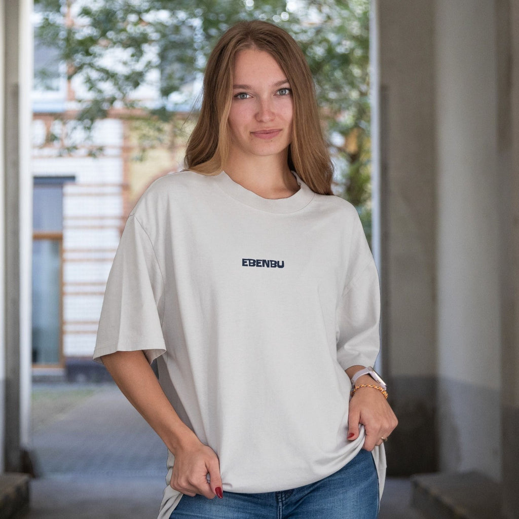Remera Over Boxy "Blue Palm"