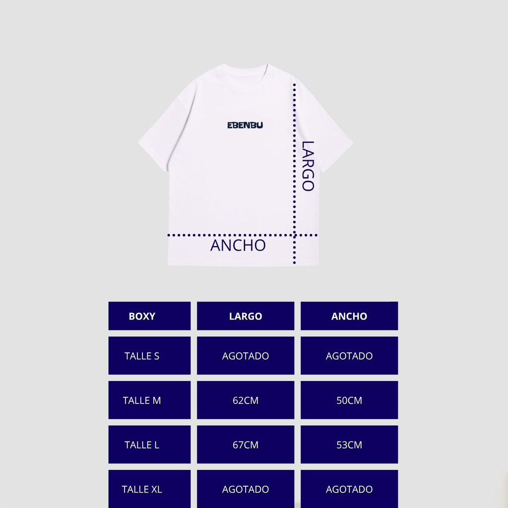 Remera Over Boxy "Blue Palm"